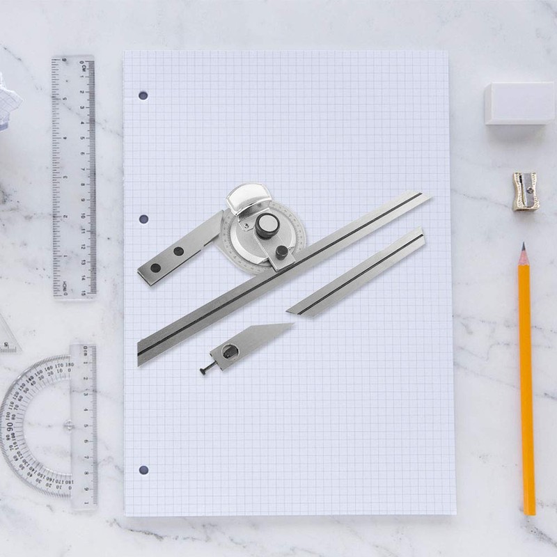 Universal Bevel Protractor, 0-360 Degree Adjustable Angle Measuring Finder Goniometer