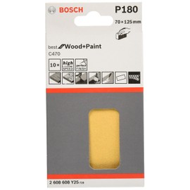 Bosch 2608608y19 70 x 125 mm Pack of 10 Abrasive Discs C470, Beige, 2608608Y25