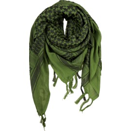 VIVIAN & VINCENT Shemagh Tactical Desert Scarf Keffiyeh Cotton Scarf Wrap for Men And Women Green