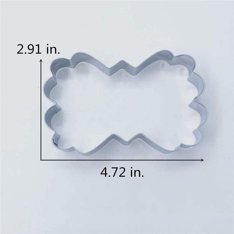 LILIAO Rectangle Fancy Plaque Cookie Cutter Frame Sandwich Fondant Biscuit