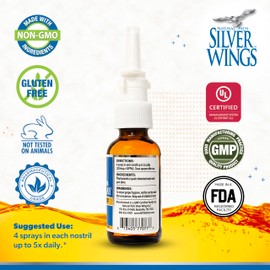 Natural Path Silver Wings Sinus Relief Natural Silver Nasal Spray - 50ppm - 1oz