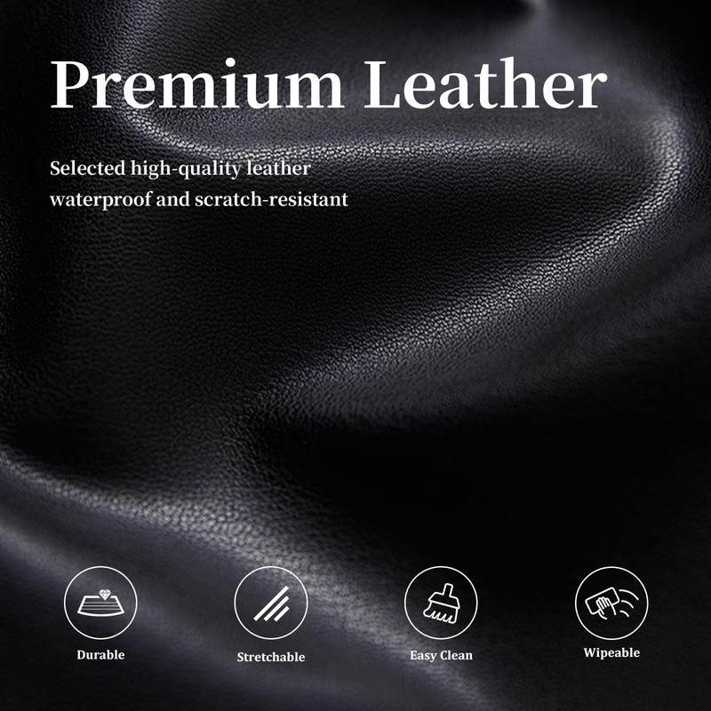 PU Leather Bar Stool Covers with Backs, Waterproof Bar Stool