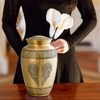 Cremation Urn for Human Ashes with Satin Bag, for Adults