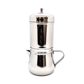 KERAM Coffee filter indian style 200 ml(6.8 Oz) 2-3 cup with kettle-south indian filters/drip/dripper coffee bar accessories for camping/outdoor traditional madras/french press-pour over alternative