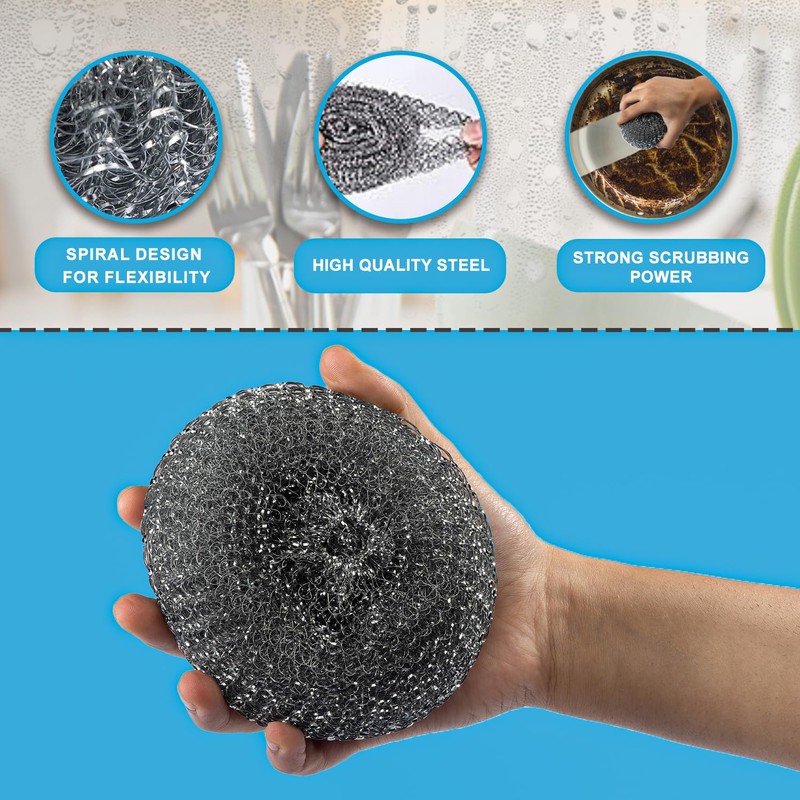 Zale Yardley, Galvanised Scourers – Durable Steel Wool Kitchen Cleaning