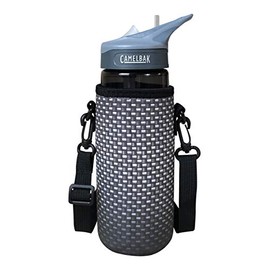 Koverz 24-30oz 750ml Water Bottle Carrier with Shoulder Strap, Water Bottle Insulator - Carbon Fiber