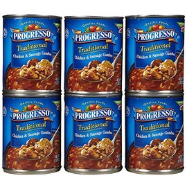 Progresso Traditional Chicken & Sausage Gumbo Soup, 19 oz, 6 pk