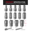 Kolvoii 16 PCS Deep Bolt Extractor Kit, 1/2" Drive Impact