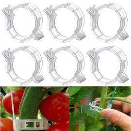 Pack of 100 Plant Clips, Trellis for Climbing Plants, Plastic Tomato Clips for Climbing Plants, Plant Clips, Flower Clips for Vegetables, Tomato, Plant Attachment