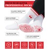 floconssy Pilates Socks for Women, Grip Yoga Crew Embroidery Cute