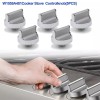 W10594481 5 Pcs W10594481 Stove Knobs Replacements Stainless Steel for