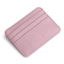 Credit Card Holder Slim Wallet - RFID Blocking Card Holder, Men's and Women's Credit Card Holder，Deep Pink