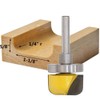 Bestgle 3pcs Deep Round Bottom Nose Router Bit, 1/4" Shank
