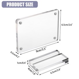 Hipiwe Baseball Card Frame Magnetic Card Holders for Trading Card Display Clear Acrylic Card Display Stand for Baseball Cards,Football Cards,Sports Cards,2 Pack