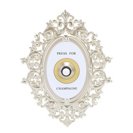 Retro Champagne Button Metal Decorative Press Champagne Door Rings Bell for Home Restaurant Bedroom Celebrations