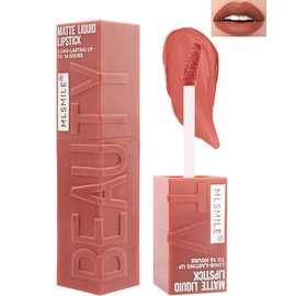 Matte Liquid Lipstick, 1Pcs High Pigmented Color Lip Stain Tint, Velvet Matte Lip Gloss, Long Lasting Waterproof Smudge-proof, Non-Stick Cup Lip Makeup,Women's Day Gift for Women Girl-02#Orange