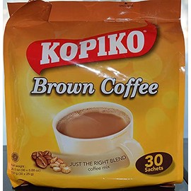 Kopiko Instant 3 in 1 Brown Coffee Mix with Creamer and Sugar 30 Count Per Bag