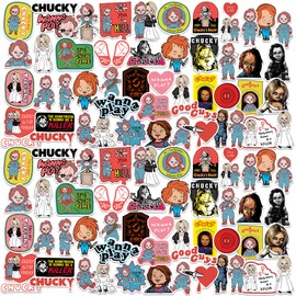 Chucky Vinyl Large Deluxe Stickers Variety Pack - Laptop, Water Bottle, Scrapbooking, Tablet, Skateboard, Indoor/Outdoor - Set of 100