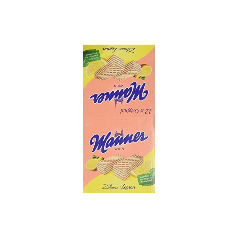 Manner Lemon Wafers, 2.54 Ounce (Pack of 12)