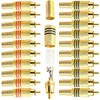 RUNCCI-YUN 20 Pack rca plug Audio Video Connectors, rca plug