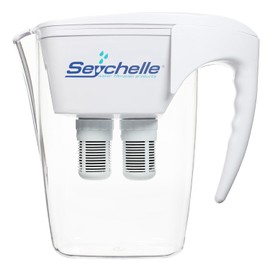Seychelle pH2O Alkaline Water Filter Pitcher - pH Enhancing Filtration - USA-Made Filter, 64oz