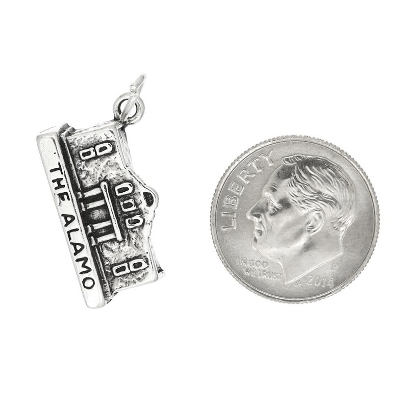 LGU Sterling Silver Oxidized Texas Alamo Charm