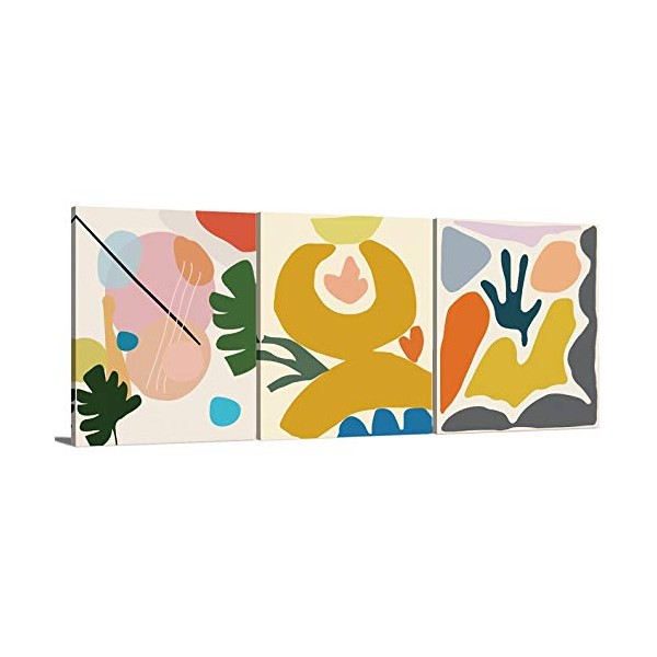 Set of 3 Mid Century Modern Abstract Wall Art B