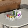 12 Packs Small Plastic Desktop Storage Basket, Mini Baskets, White