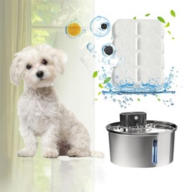 12 Pack Replacement Filters for 3.2L & 3L Premium Pet Water Fountain, Cat Water Fountain Filters