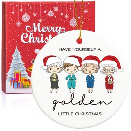 Golden Girls Christmas Ornament, Golden Girls Merchandise, Unique Christmas Golden Girls Fans Gift, Christmas Tree Decorations Ceramic Ornaments Keepsake (Golden Girls 02)