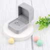 Velvet Ring Box for Engagement Ring Grey Ring Boxes for