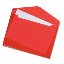 Q-Connect Polypropylene Document Folder A4 Red (Pack of 12) KF03594