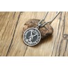 Rockyu Men's Stainless Steel Lucifer Satin Pendant, Hardcore Sterling Chain,