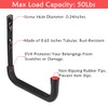 Naikozmo Garage Storage Ladders Hooks, 6 Pack Heavy Duty Utility