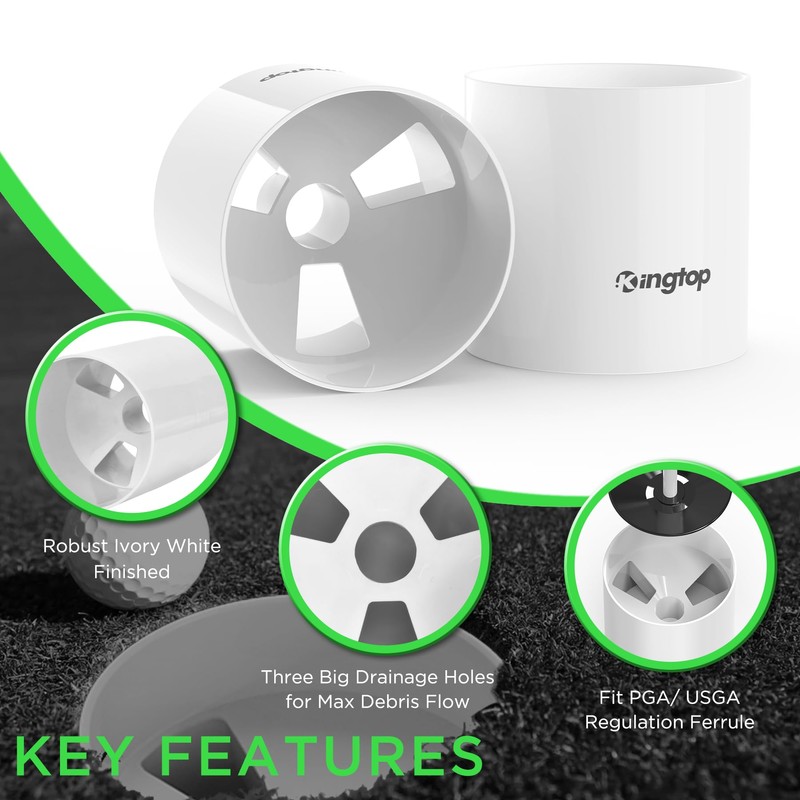 KINGTOP Golf Hole Cup – Fit PGA/USGA Regulations, Golf Accessories