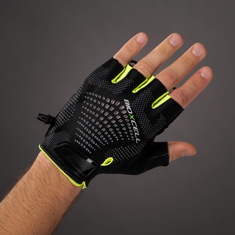 Chiba Bioxcell Super Fly Gloves, Black/Neon Yellow, Medium