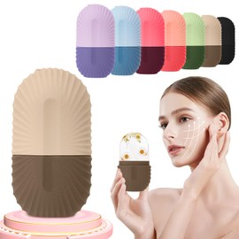 Ice Roller, Ice Roller Facial, Facial Ice Roller, Facial Treatment, Ice Compress Shrinks Pores, Anti-Wrinkle, Reduces Swelling, Improves Skin Elasticity - Brown