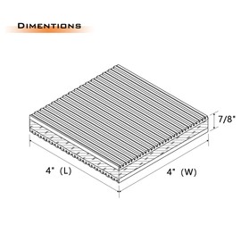 Air Jade 4 Pack Rubber Anti-Vibration Pads, 4 x 4 x 7/8 inches Heavy Duty EVA Vibration Isolation Pads Mats for HVAC, Washers, Compressors, Treadmills, Air Conditioner