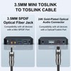 EMK Optical Audio Cable Toslink to Mini Toslink Cable 3.5