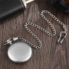Yesmin 1 Pcs Metal Classic Silver Plated Pocket Watch Chain