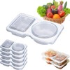 20 PCS Reusable Grab Go Snack Containers, Portable Clear Snack
