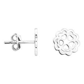 SOFIA MILANI - Women's Earrings 925 Silver - Flower Stud Earrings, Sterling Silver, No Gemstone