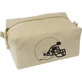 'American Football Helmet' Canvas Wash Bag/Makeup Case (CS00013691)