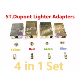 Dupont Lighter Gas Refill Adapters 4 in 1 set Yellow/Red/Gre