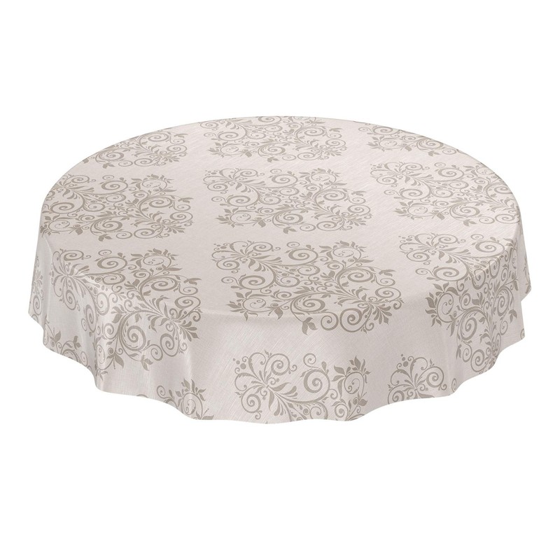 Anro Oilcloth Tablecloth, Oilcloth Wax Tablecloth, Tendril Pattern, 220 x