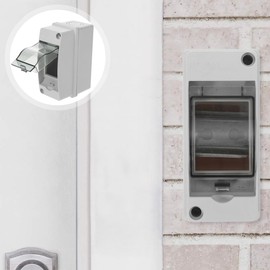 DOITOOL 2-Way Power Distribution Box IP66 Transparent Cover Circuit Box Outdoor Distribution Junction Box for Indoor Outdoor Wall