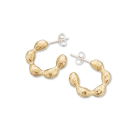 Palas Jewellery Women's Neptune Hoop Earrings, Gold