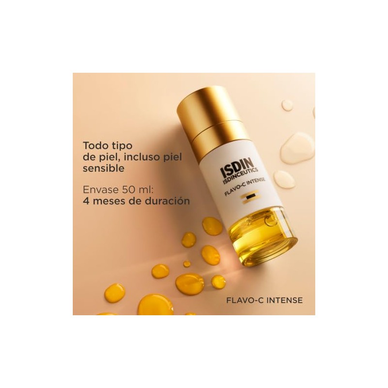 ISDINCEUTICS Flavo-C Intense, Serum Antiedad Revitalizante con Vitamina C, 50ml