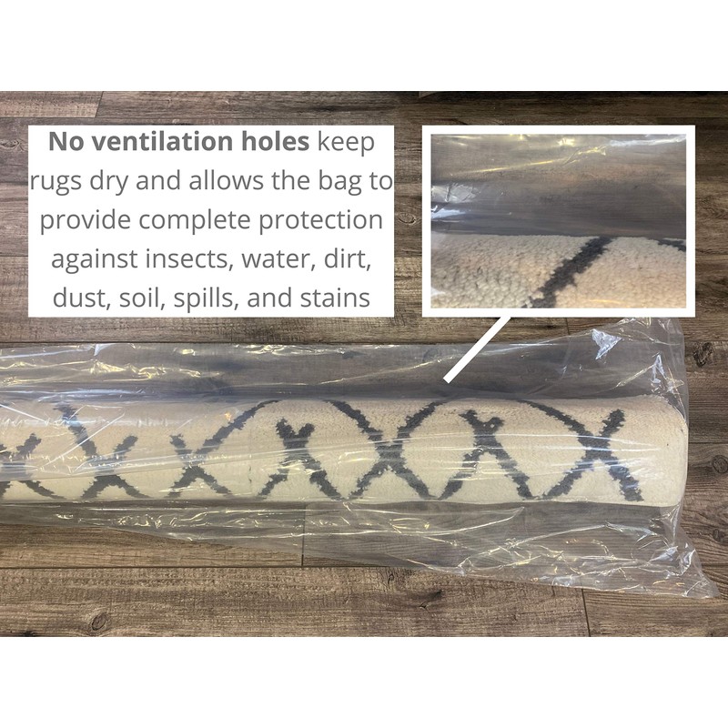 Rug Storage Bag and Zip Tie - No Vent Holes