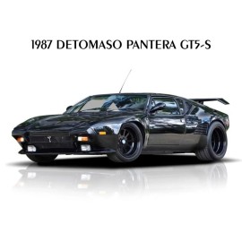 1987 DeTomaso Pantera GT5-S in Black NEW Metal Sign: 12x16" Ships Free